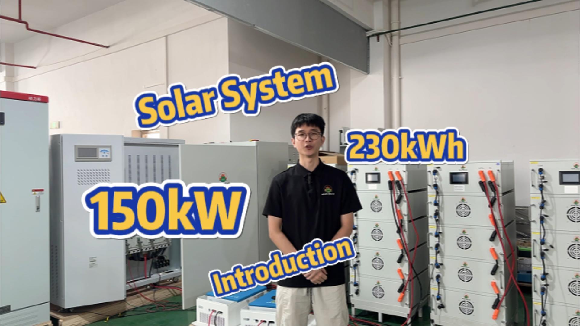 Factory Customized 150kW Solar System Equipped with a Large-Capacity 230kWh Battery
