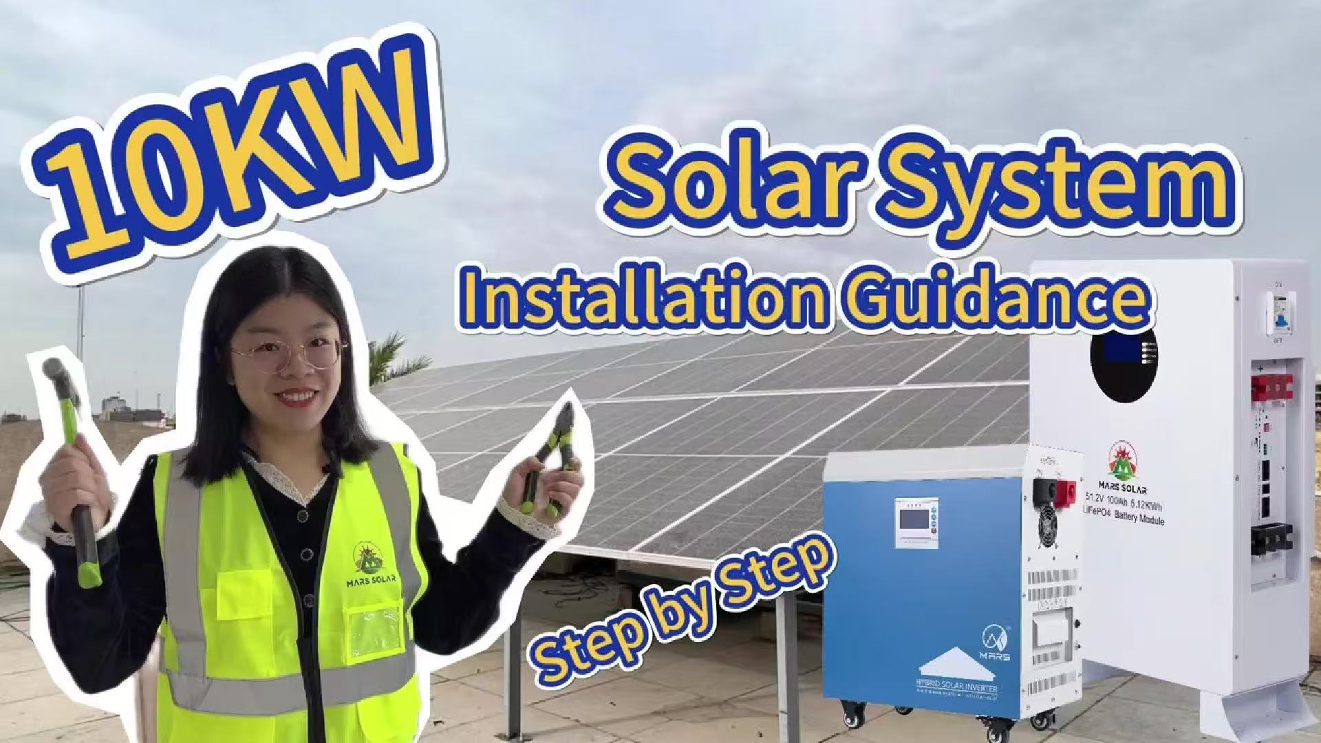 Mars10kw solar system installation guidance,step by step