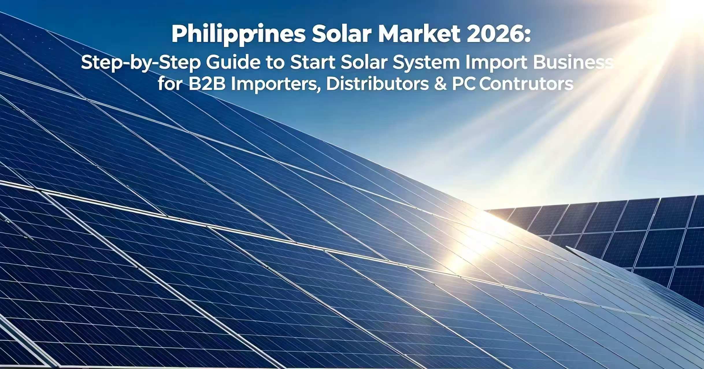 Launch Your Philippine Solar Import Business in 2026 – Full B2B Market Guide for Importers, Distributors & EPCs