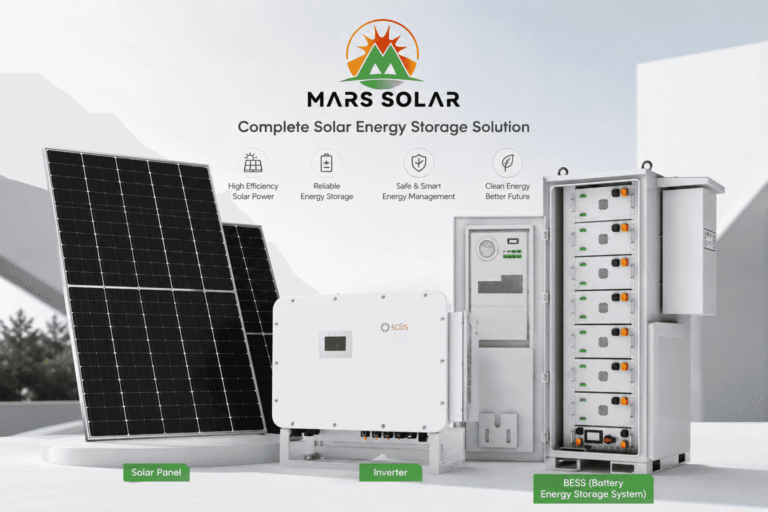 Syst&egrave;me solaire BESS 40 kVA 40 kW + 96 kWh