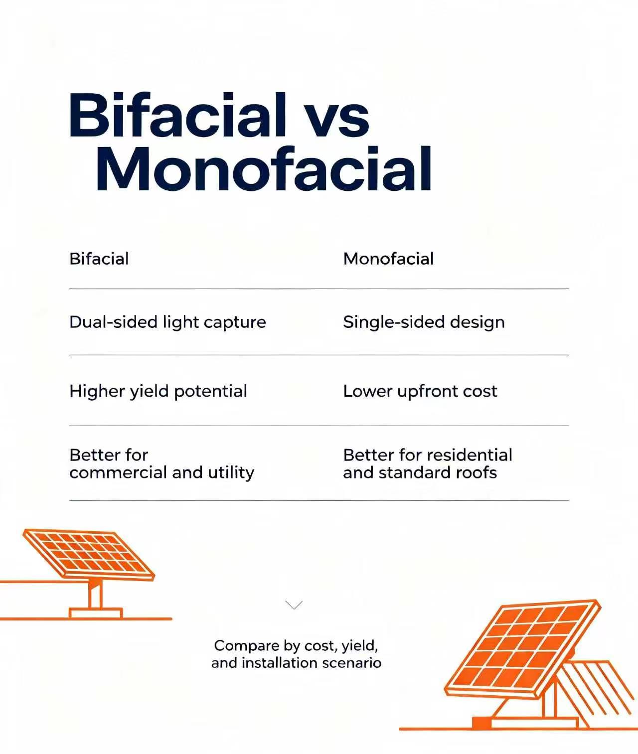 Comparison - Bifacial vs Monofacial