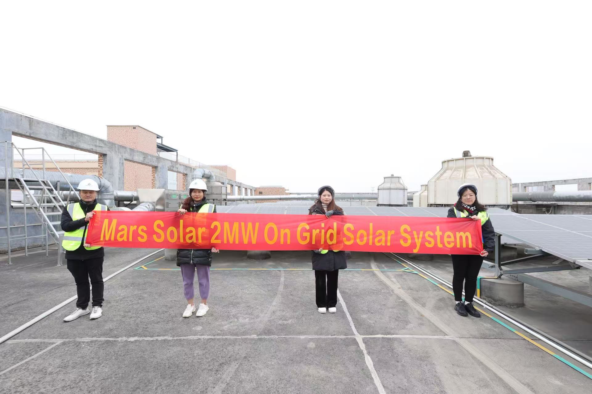 1. Corrosion-resistant mounting structure of 2.2MW solar array on electroplating factory roof