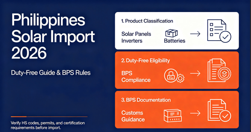 Philippines Solar Import 2026: Duty-Free Guide & BPS Rules