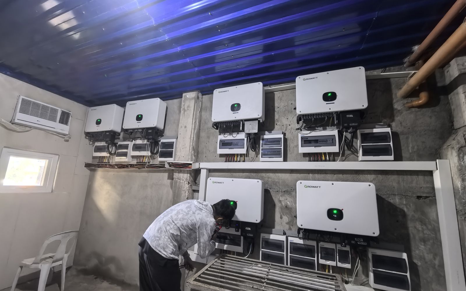 Inverter room of a 300kW solar system cold storage project in Isabela