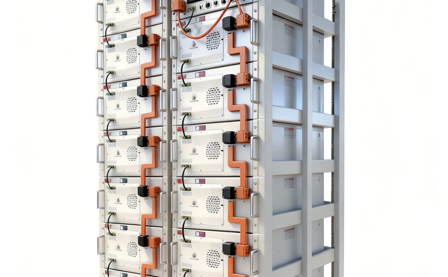 LFP battery rack inside a cabinet shipped under Kenya solar import terms
