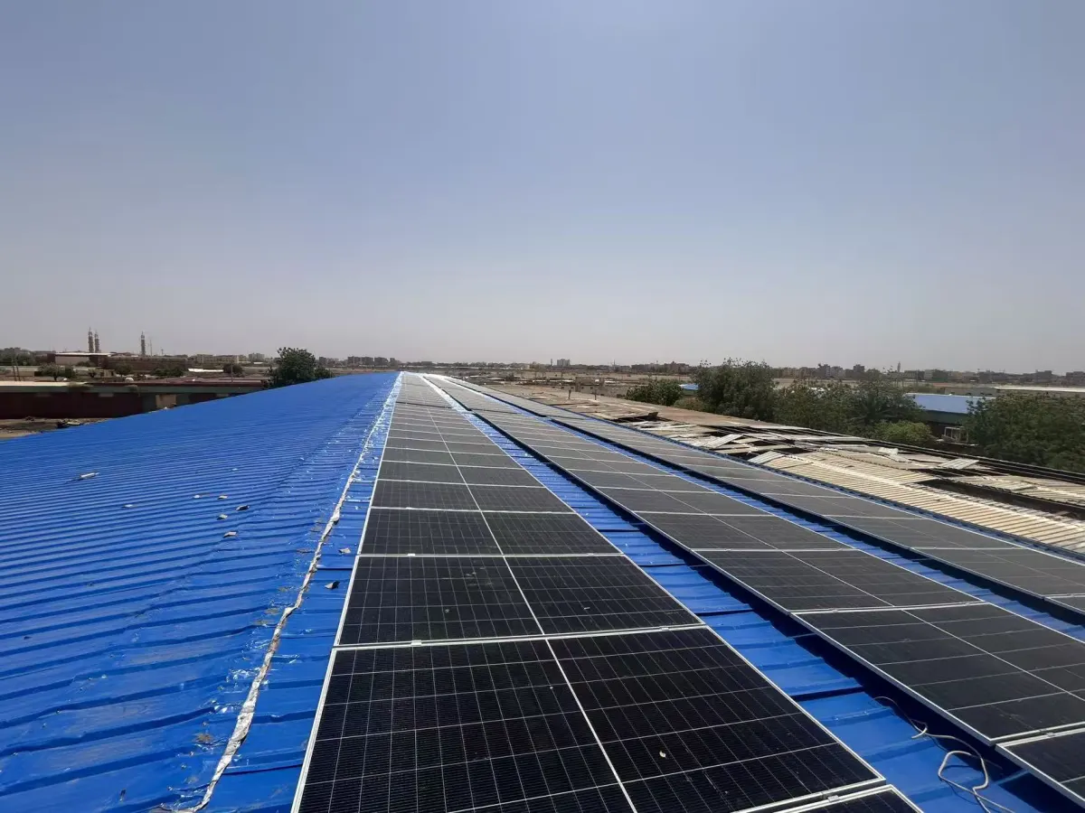 Site photo from the team behind solar system Ghana projects: 215kWh lithium cabinets at the wastewater plant