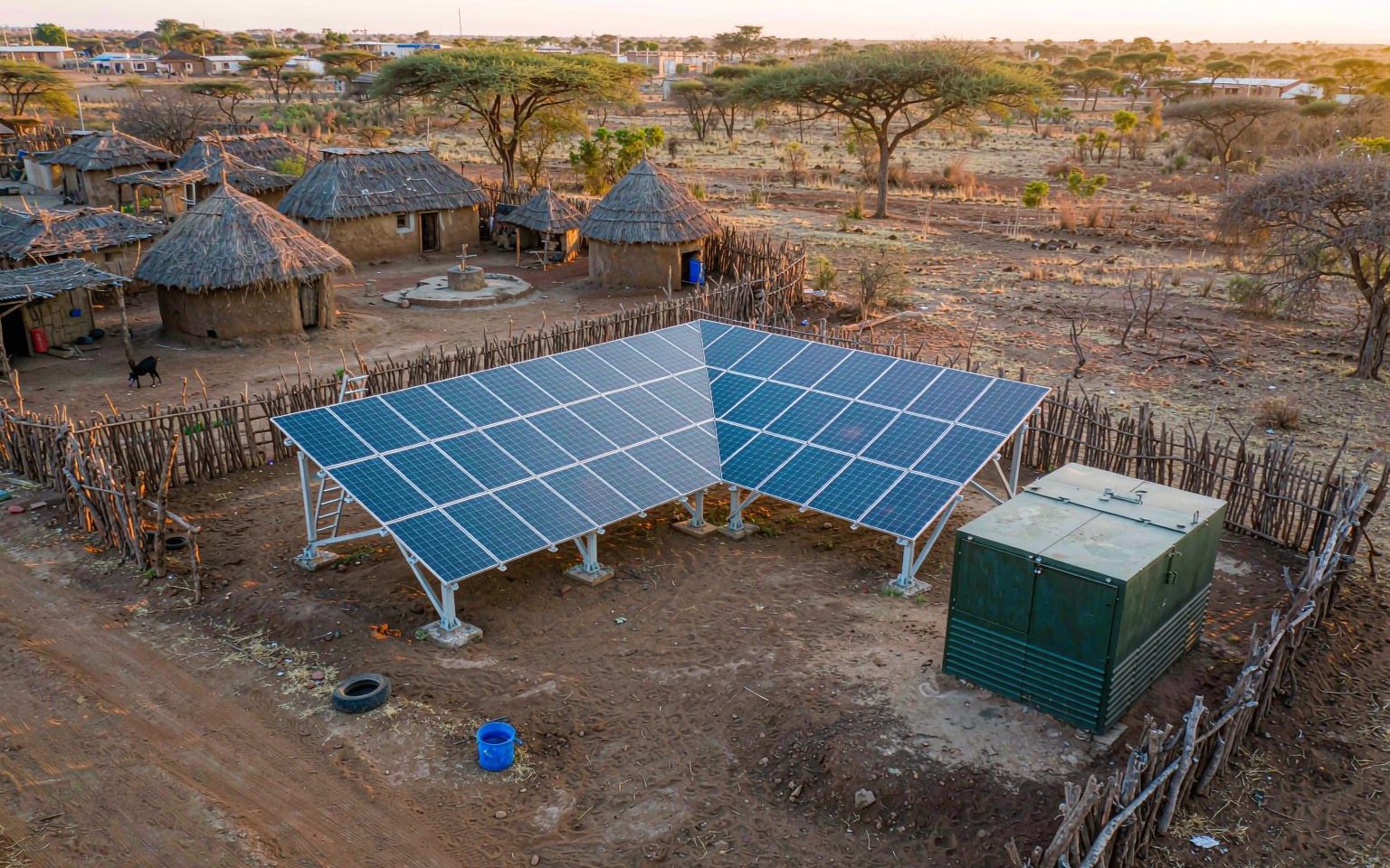 Solar plus storage mini-grid serving a rural African village