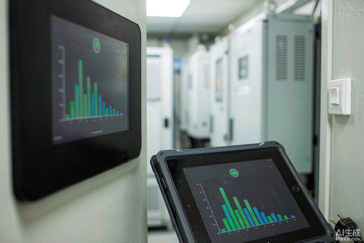 Commercial solar system Kenya: monitoring screen showing daily generation curve