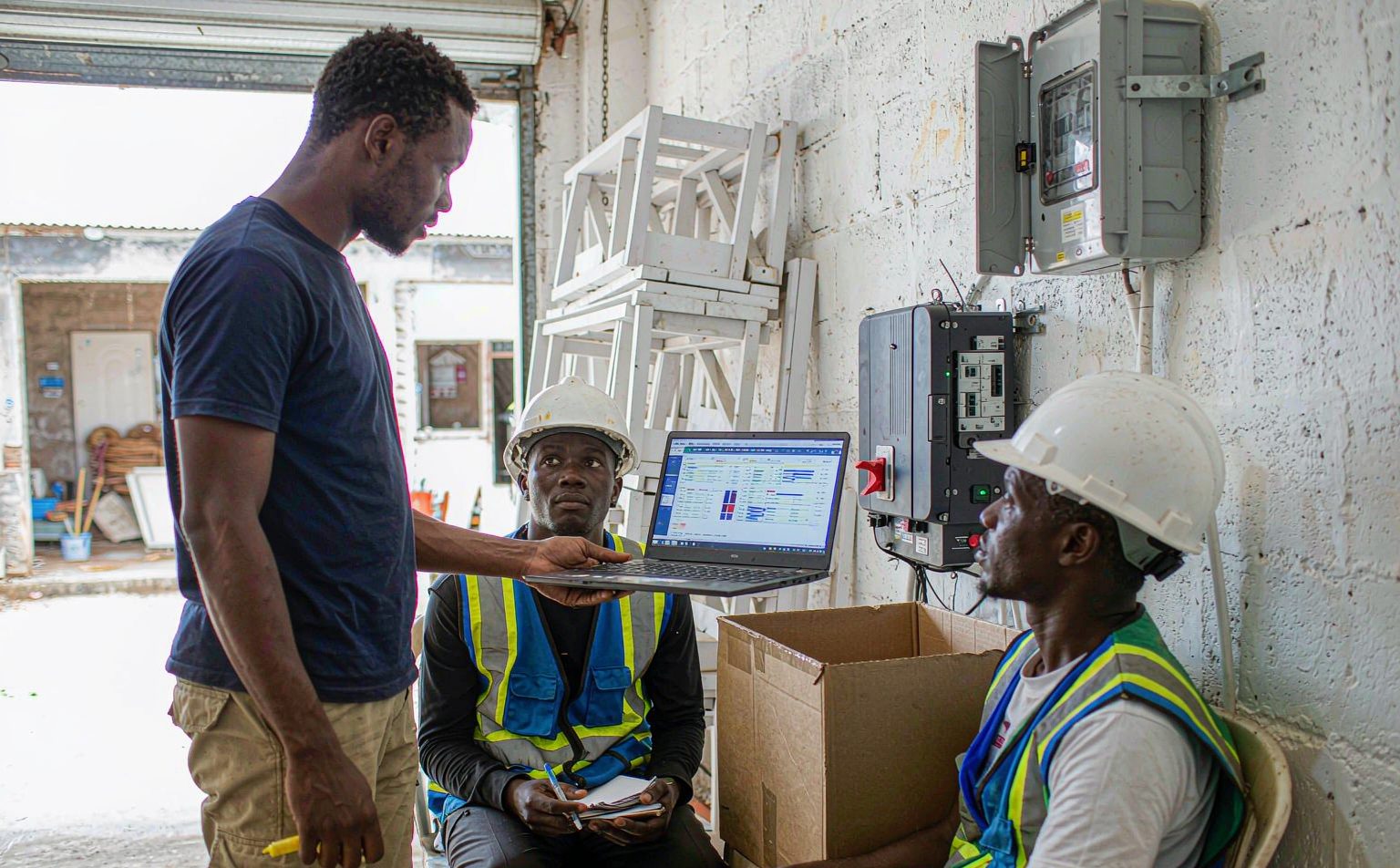 solar company in Abuja engineers training site operators at handover