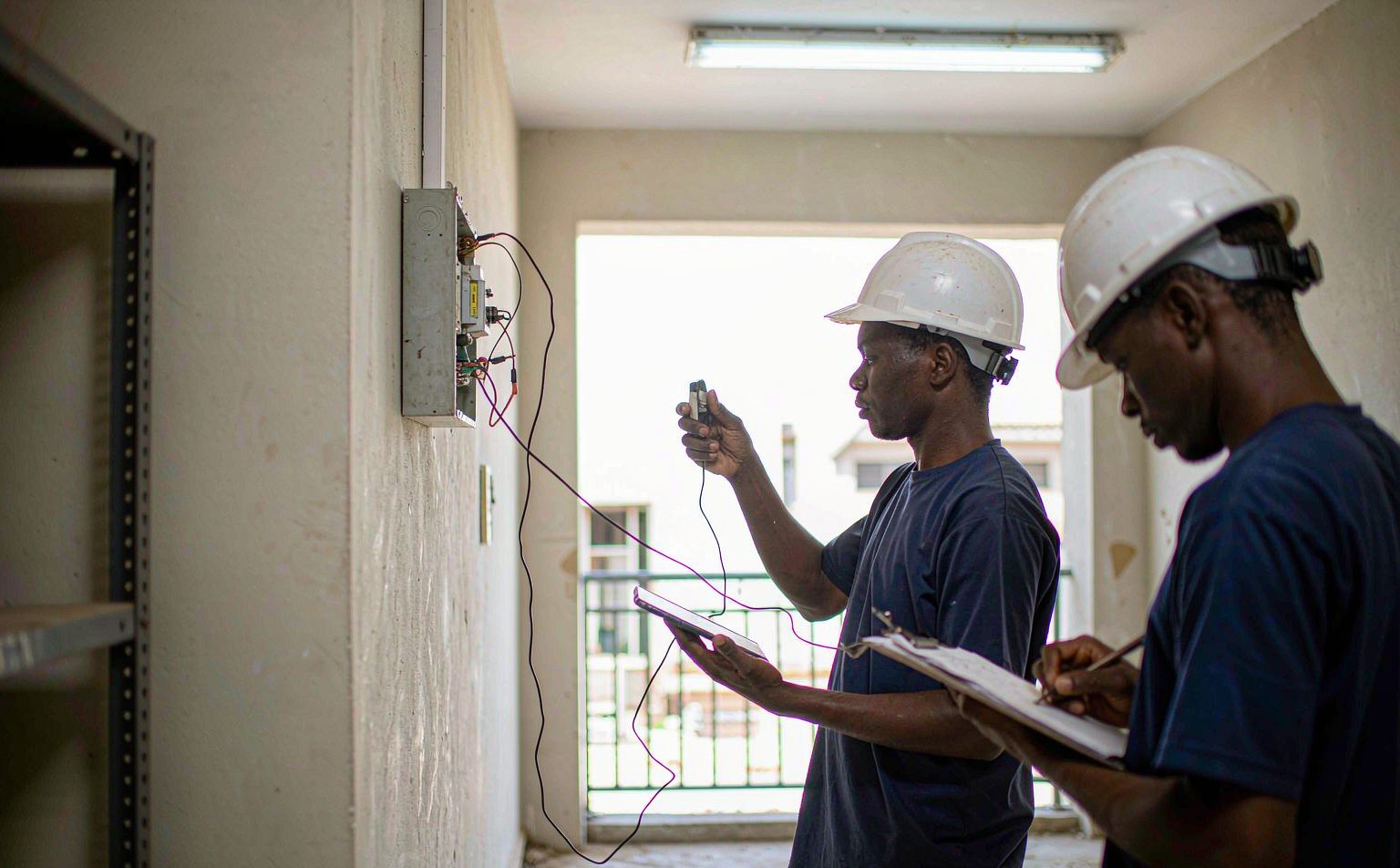 Mars Solar engineers stationed in Abuja during a site load audit